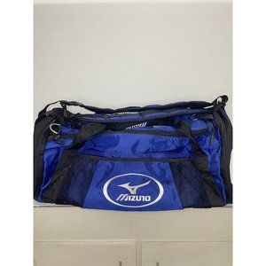 Mizuno All Sport Duffle Bag/Backpack L 25x H 10" x W 12" Blue/Black EUC